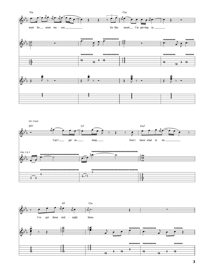Midnight Blues Midnight Blues Acoustic Guitar scores gallery preview page 3
