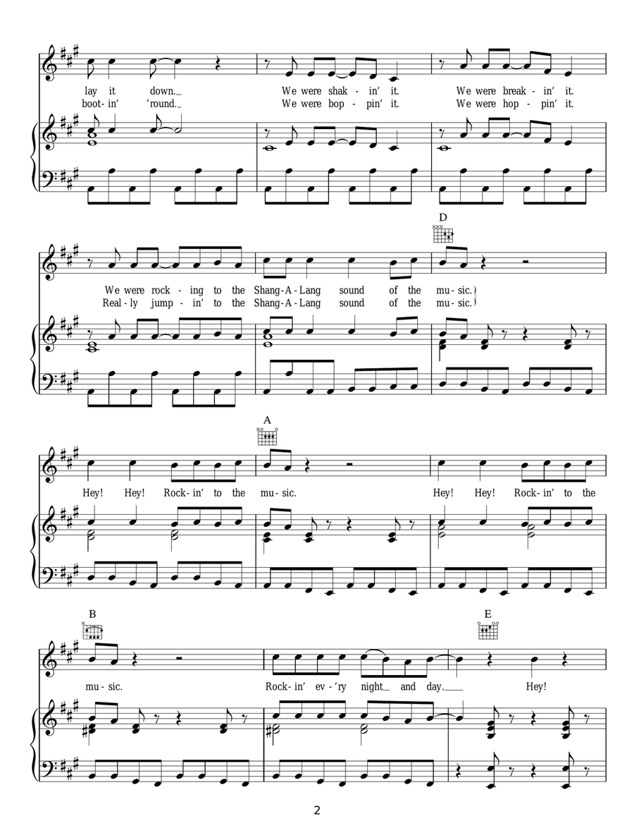 Shang-a-Lang Shang-a-Lang Acoustic Guitar scores gallery preview page 2