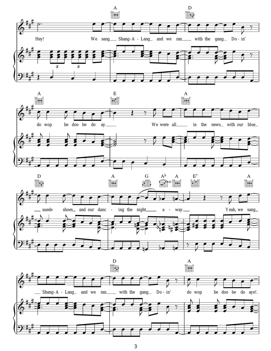 Shang-a-Lang Shang-a-Lang Acoustic Guitar scores gallery preview page 3