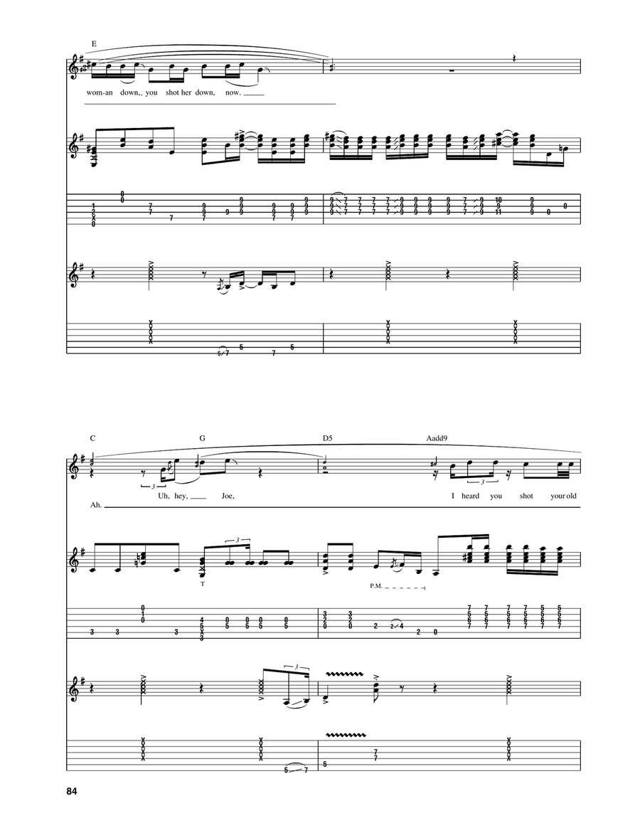 Hey Joe Hey Joe Acoustic Guitar scores gallery preview page 5