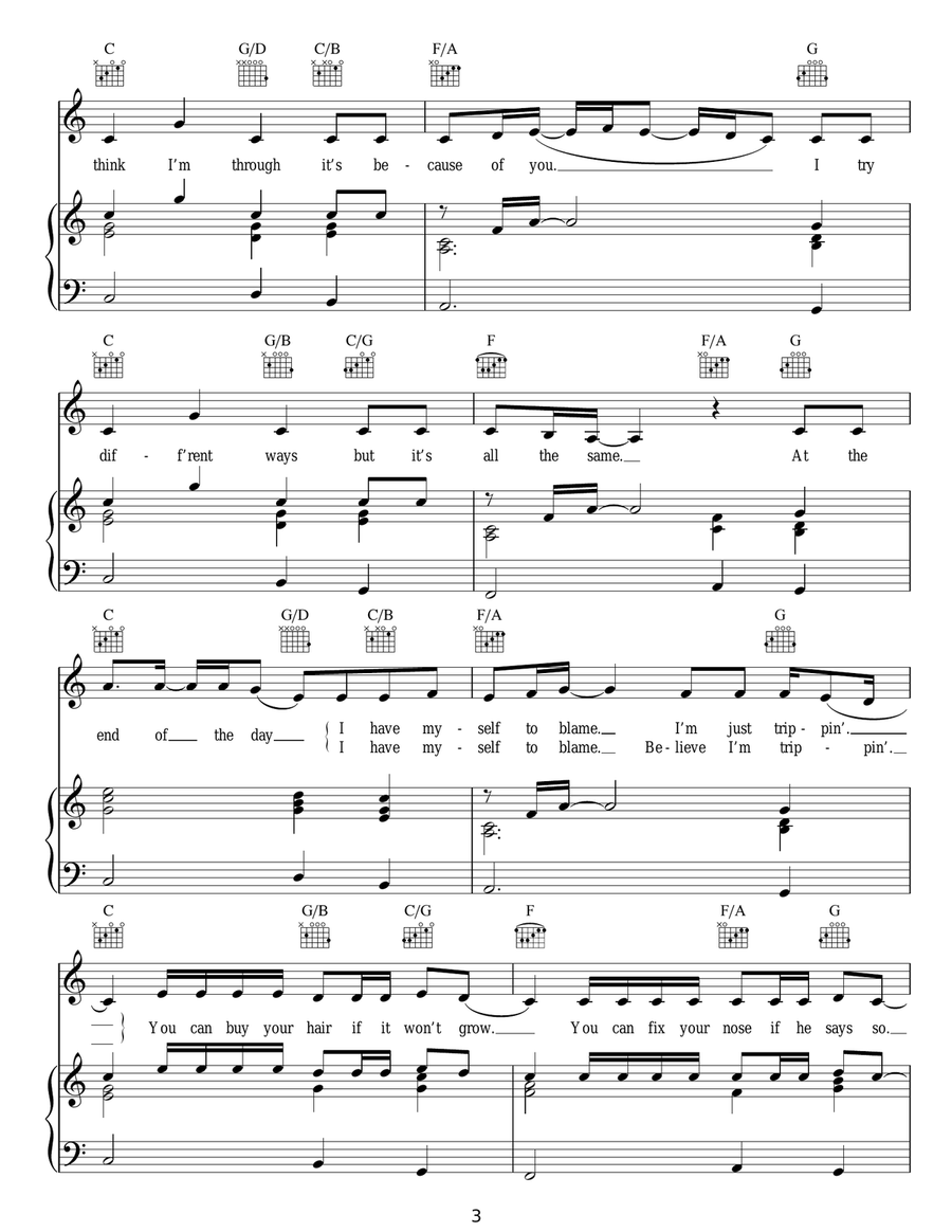 Unpretty Unpretty Acoustic Guitar scores gallery preview page 3