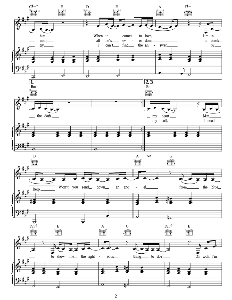 Send Down An Angel Send Down An Angel Guitar scores gallery preview page 2