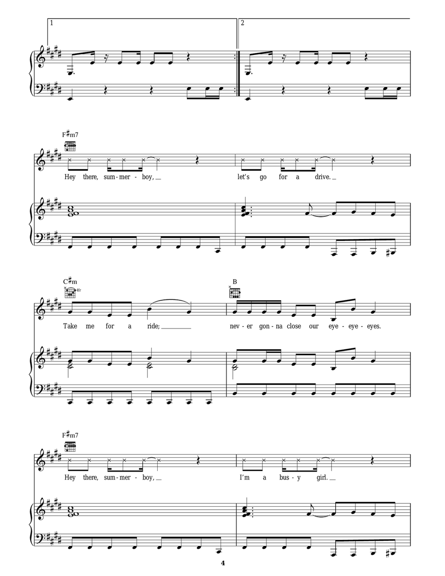 Summerboy Summerboy Acoustic Guitar scores gallery preview page 4