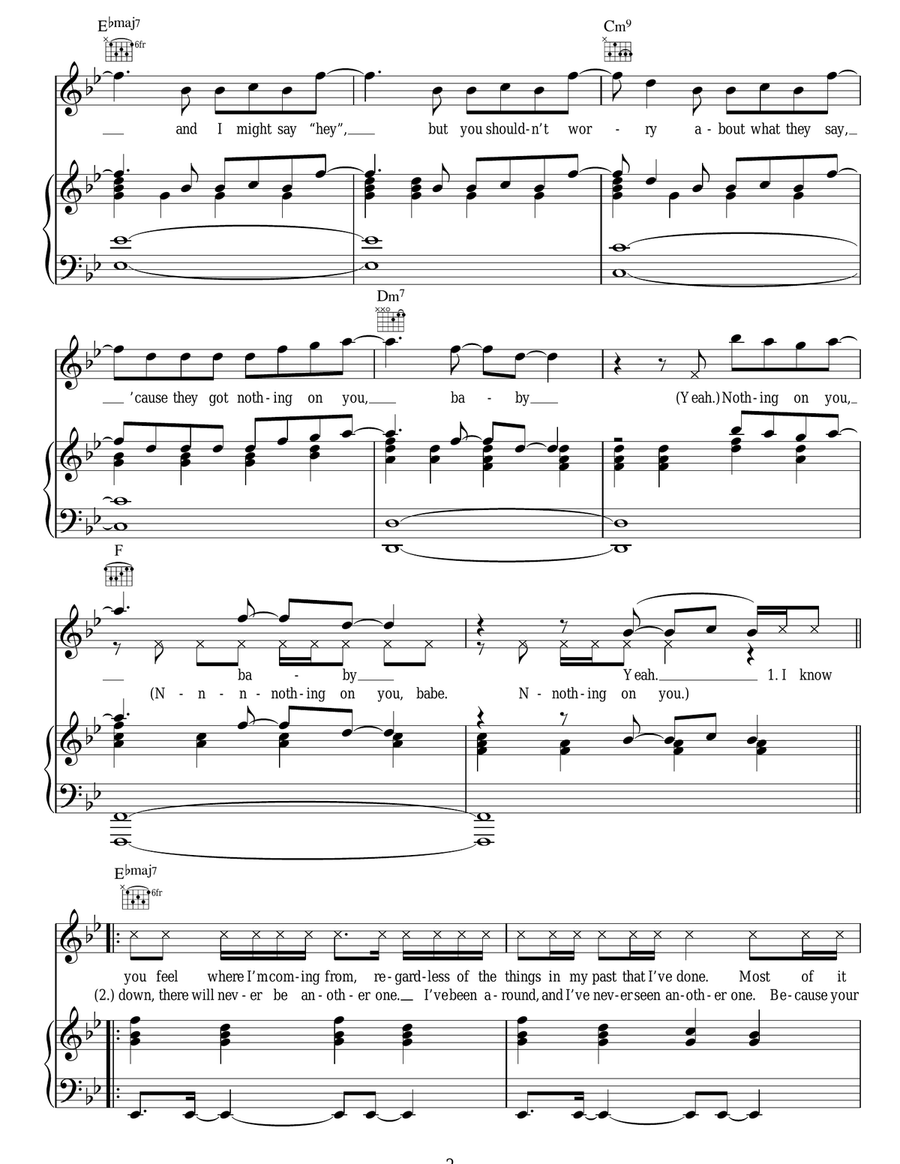 Nothin' On You Nothin' On You Acoustic Guitar scores gallery preview page 2