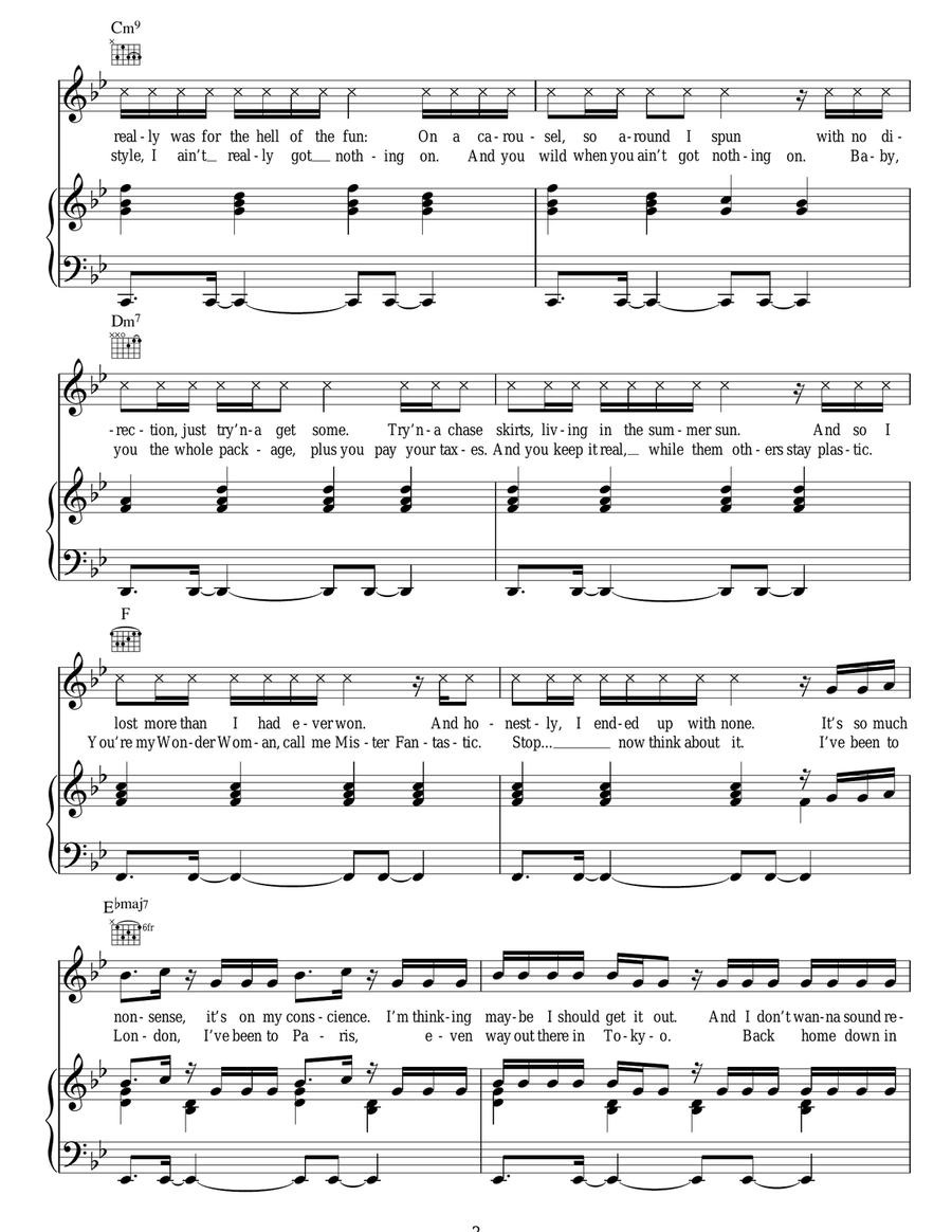 Nothin' On You Nothin' On You Acoustic Guitar scores gallery preview page 3