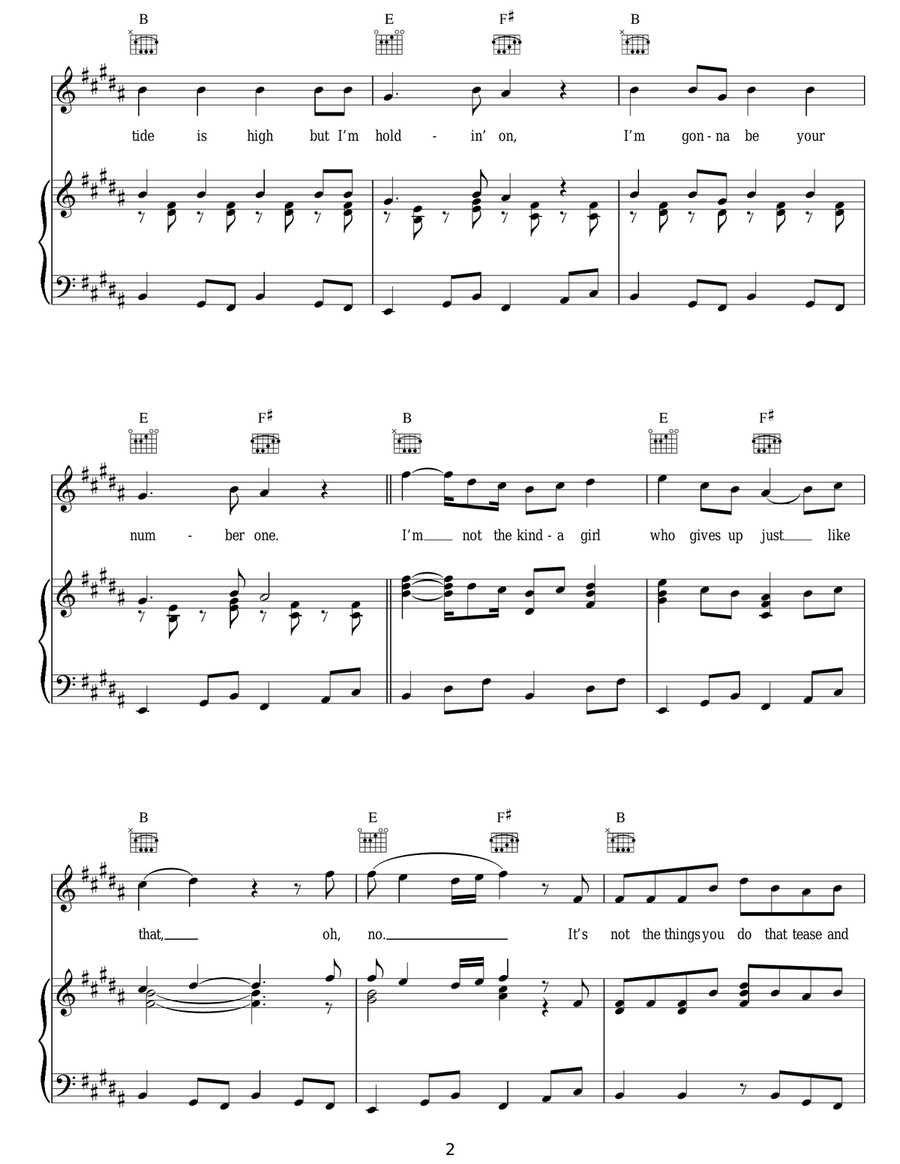 The Tide Is High The Tide Is High Acoustic Guitar scores gallery preview page 2
