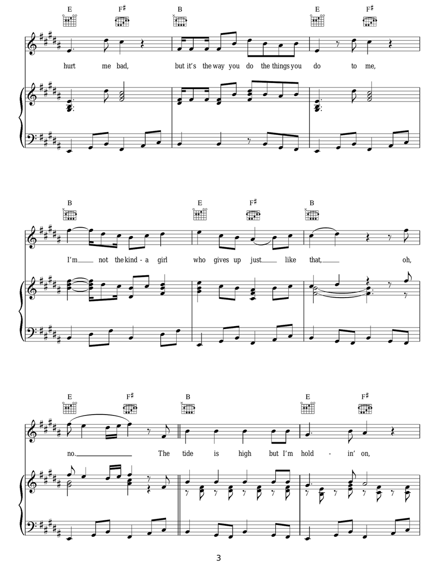 The Tide Is High The Tide Is High Acoustic Guitar scores gallery preview page 3
