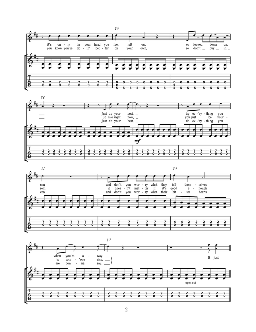 The Middle The Middle Acoustic Guitar scores gallery preview page 2