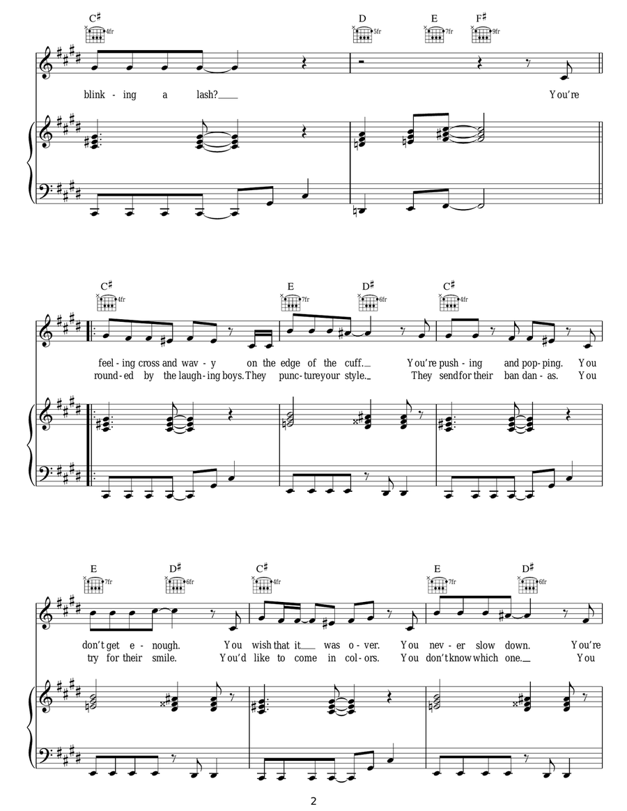 You Can't Hold On Too Long Acoustic Guitar scores gallery preview page 2