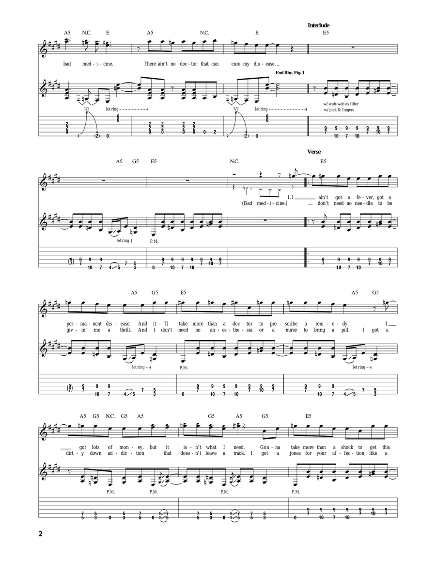 Bad Medicine Bad Medicine Acoustic Guitar scores gallery preview page 2