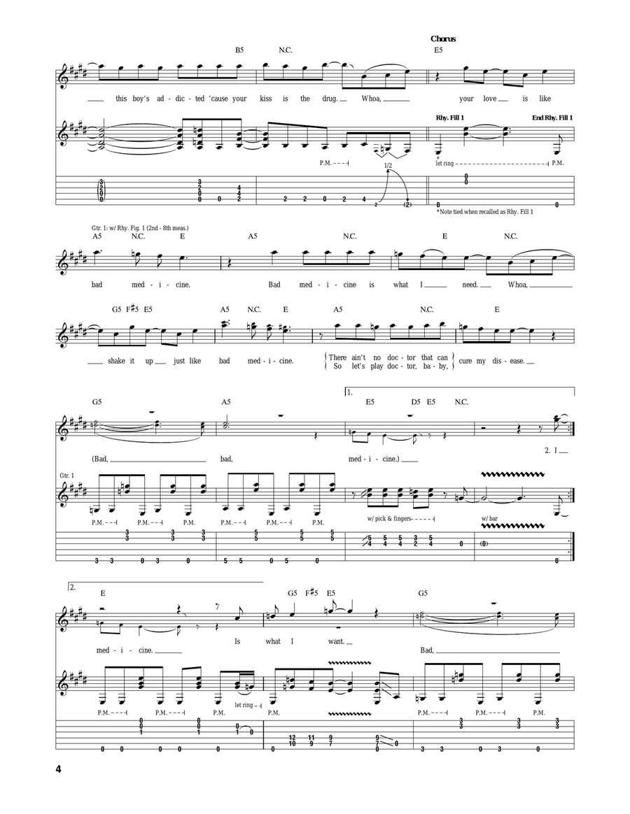 Bad Medicine Bad Medicine Acoustic Guitar scores gallery preview page 4