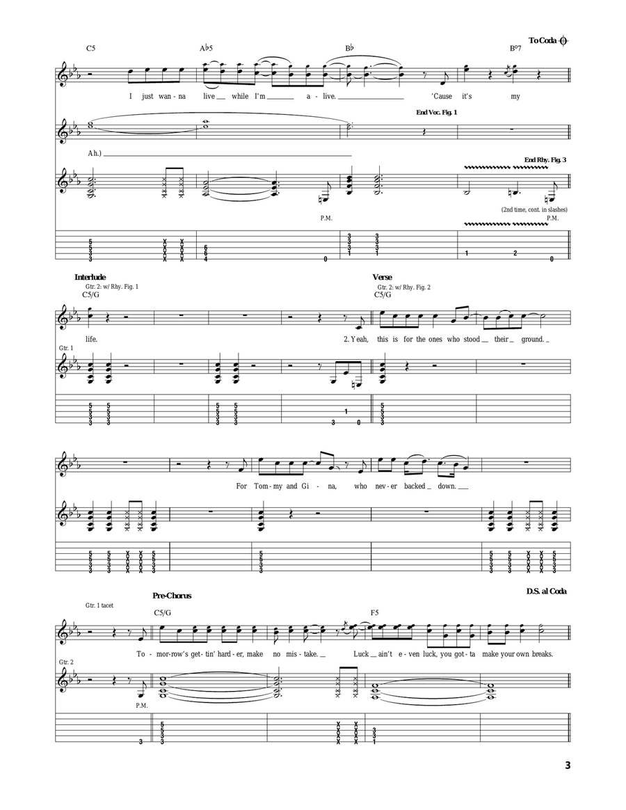 It's My Life It's My Life Acoustic Guitar scores gallery preview page 3