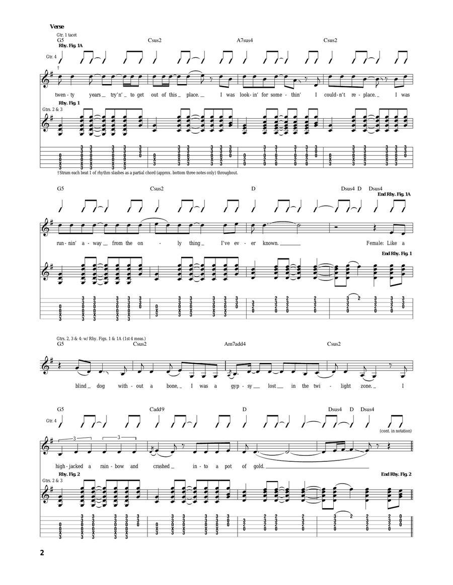 Who Says You Can't Go Home Acoustic Guitar scores gallery preview page 2
