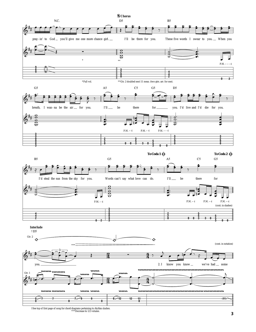 I'll Be There For You Acoustic Guitar scores gallery preview page 3
