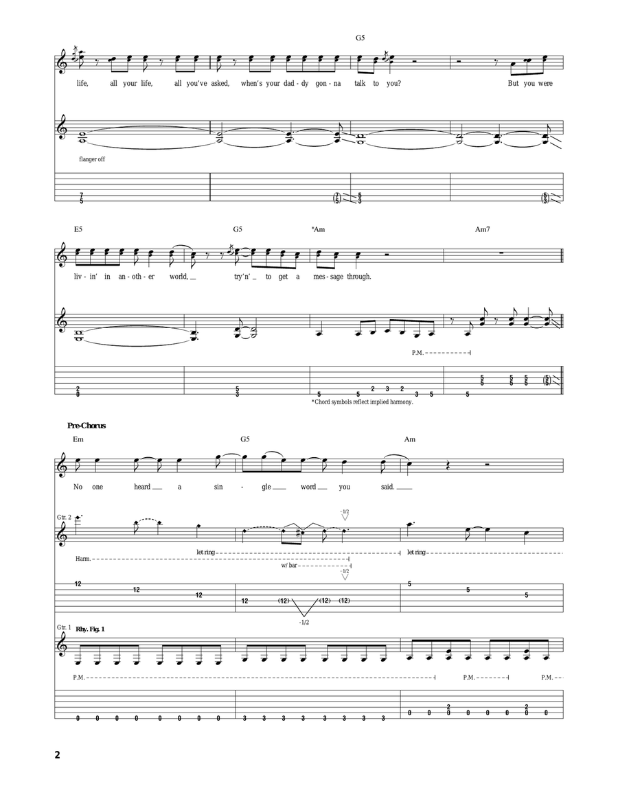 Runaway Runaway Acoustic Guitar scores gallery preview page 2