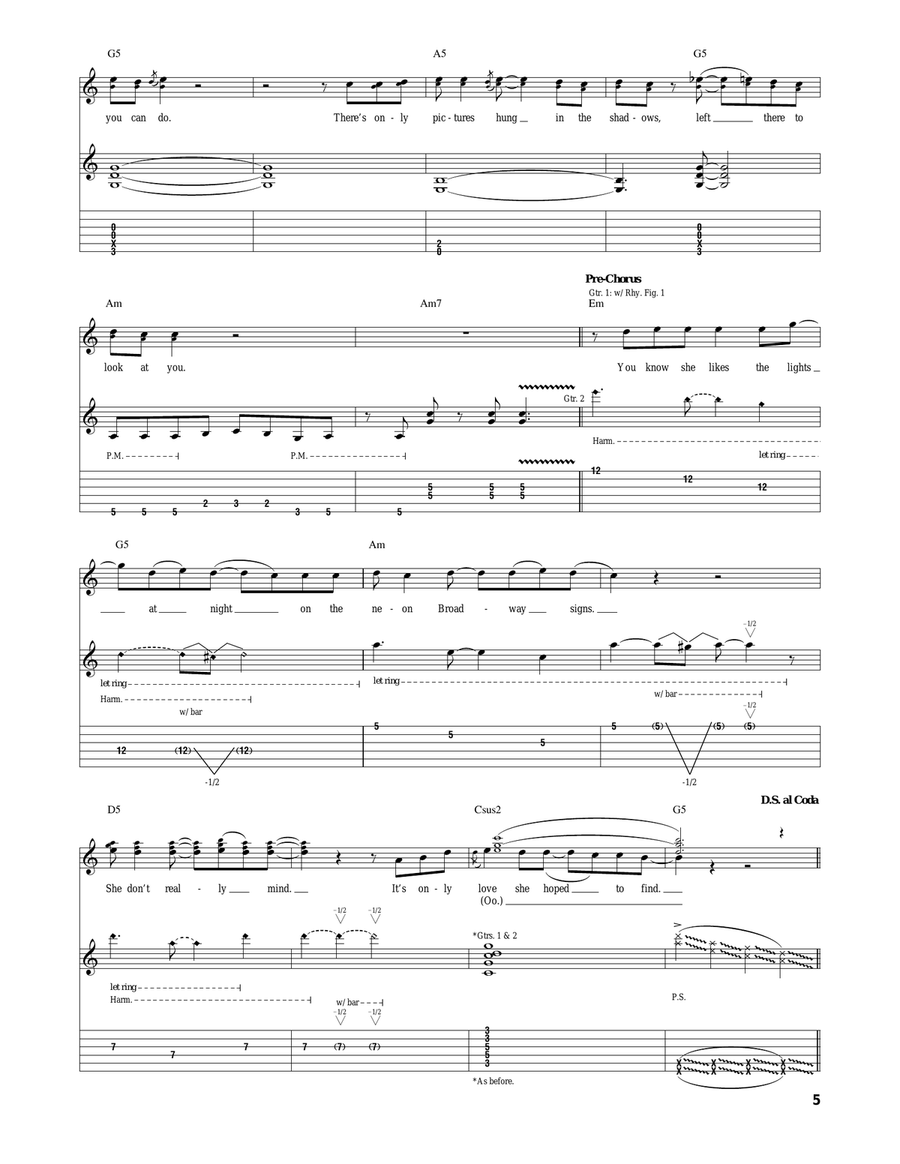 Runaway Runaway Acoustic Guitar scores gallery preview page 5