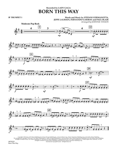 Born This Way - Bb Trumpet 1