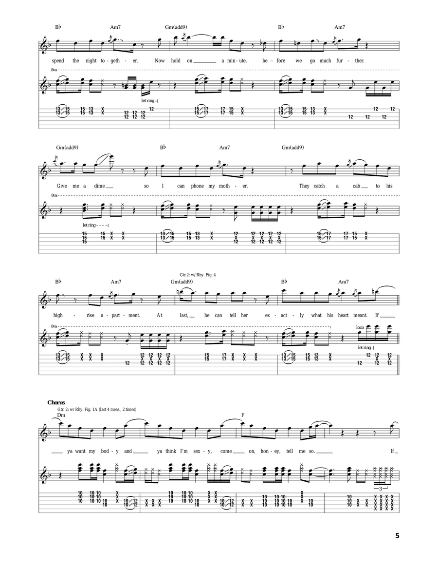 Da Ya Think I'm Sexy Da Ya Think I'm Sexy Acoustic Guitar scores gallery preview page 5