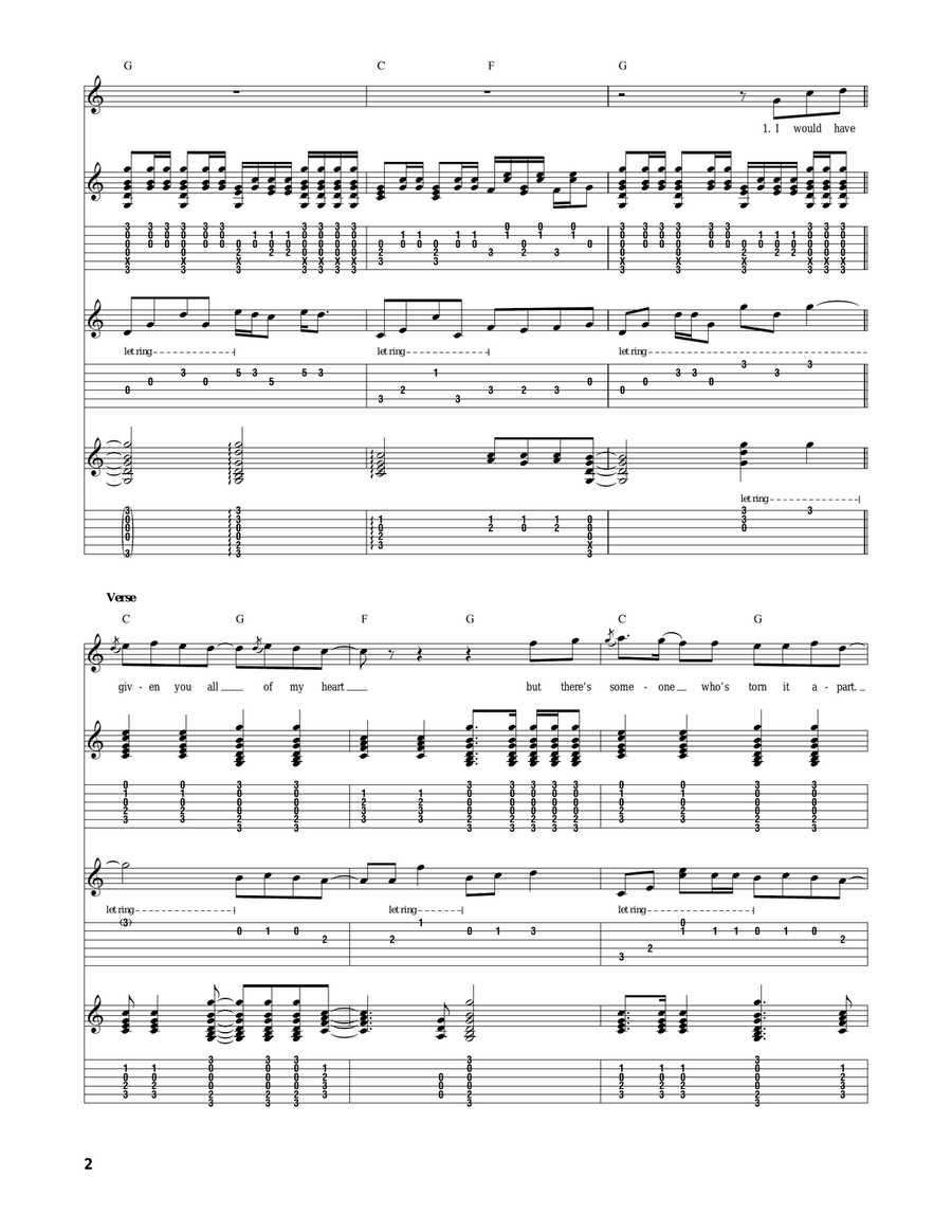 The First Cut Is The Deepest Acoustic Guitar scores gallery preview page 2