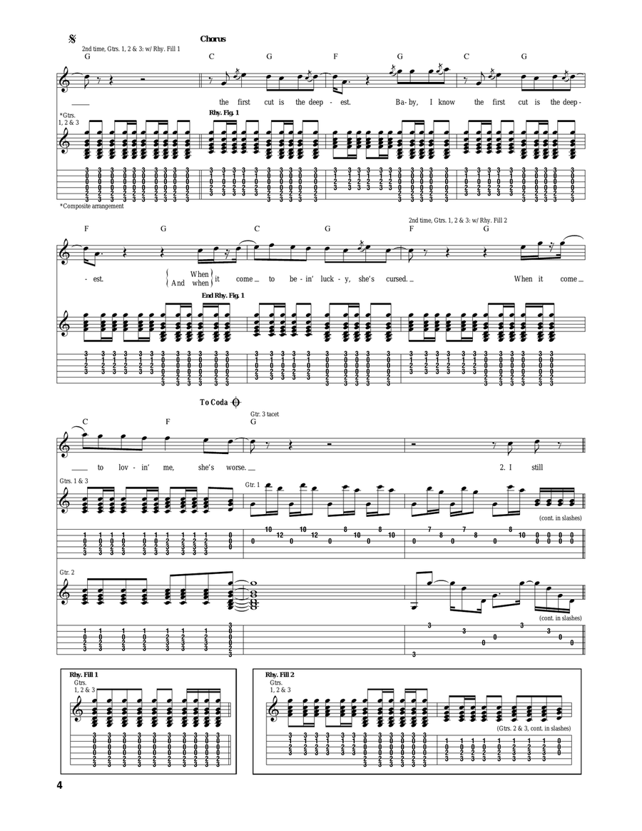 The First Cut Is The Deepest Acoustic Guitar scores gallery preview page 4