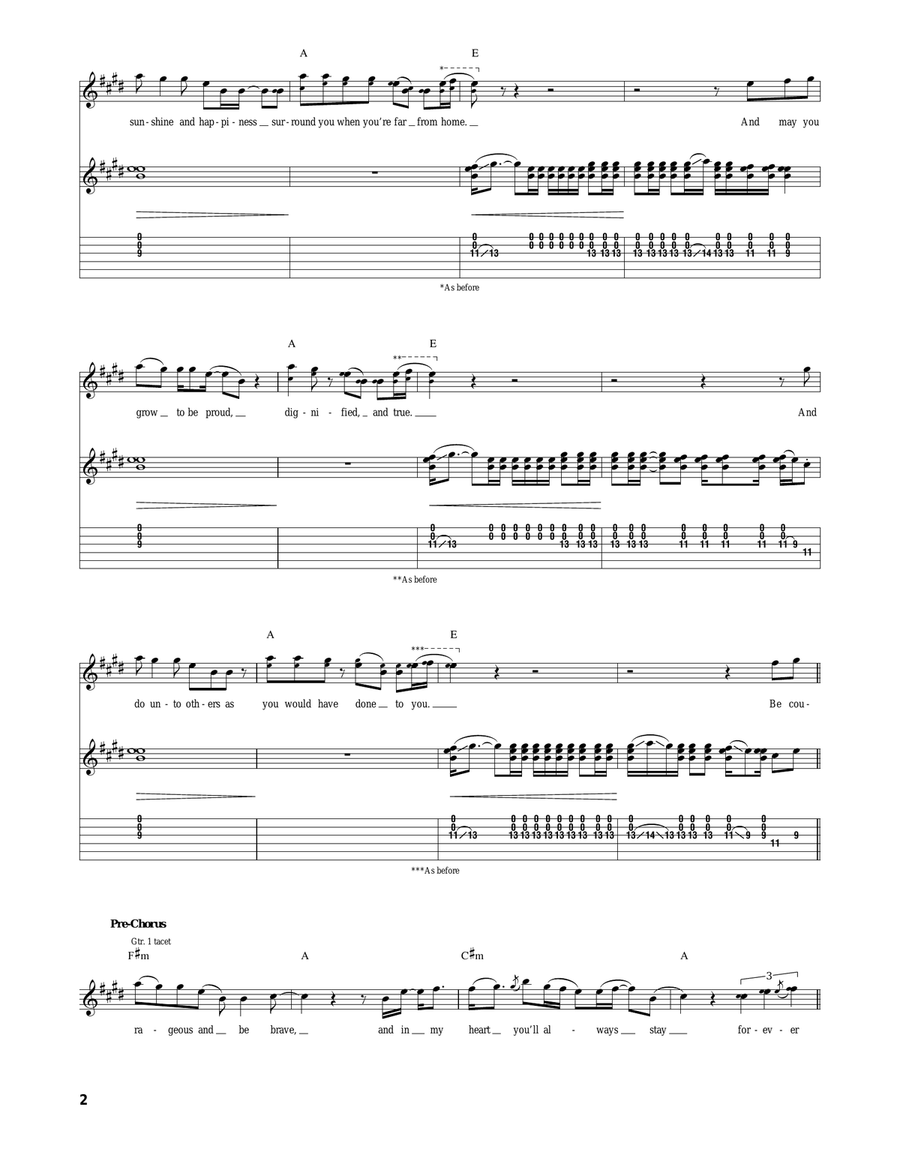 Forever Young Forever Young Acoustic Guitar scores gallery preview page 2