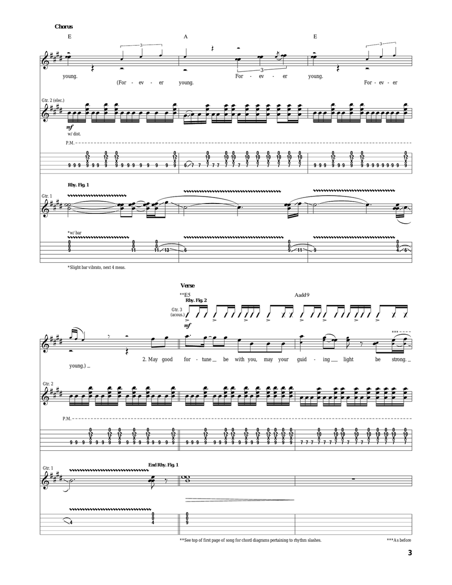 Forever Young Forever Young Acoustic Guitar scores gallery preview page 3