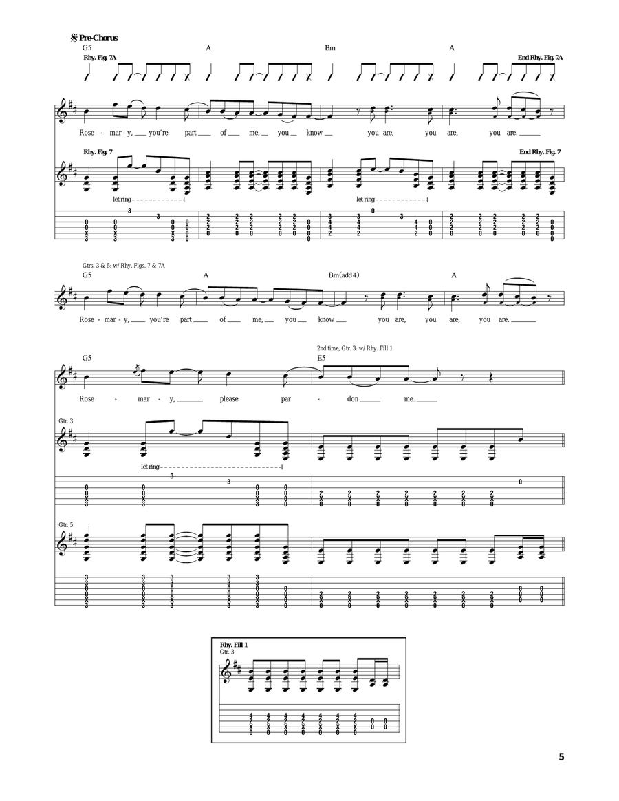 Dear Rosemary Dear Rosemary Acoustic Guitar scores gallery preview page 5