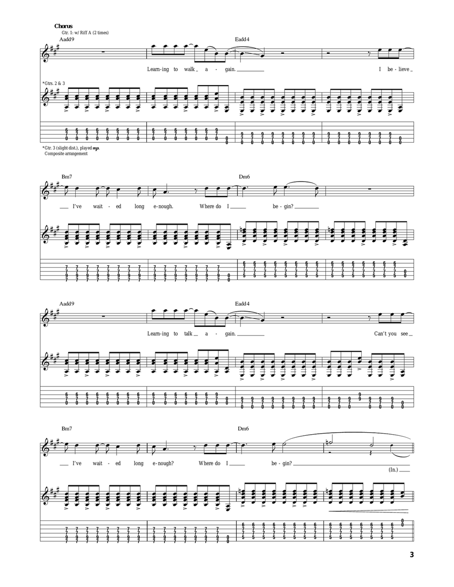 Walk Walk Acoustic Guitar scores gallery preview page 3