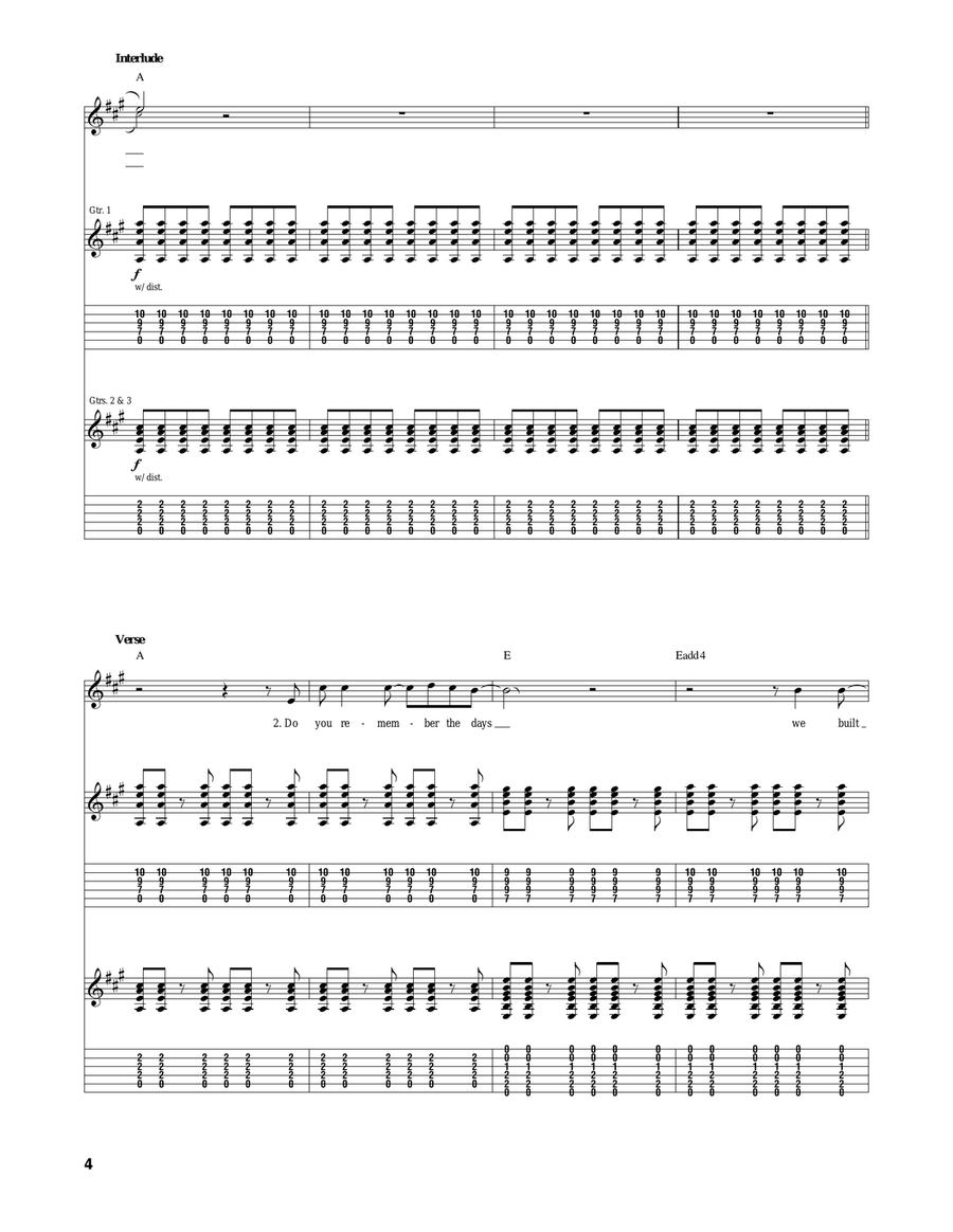 Walk Walk Acoustic Guitar scores gallery preview page 4
