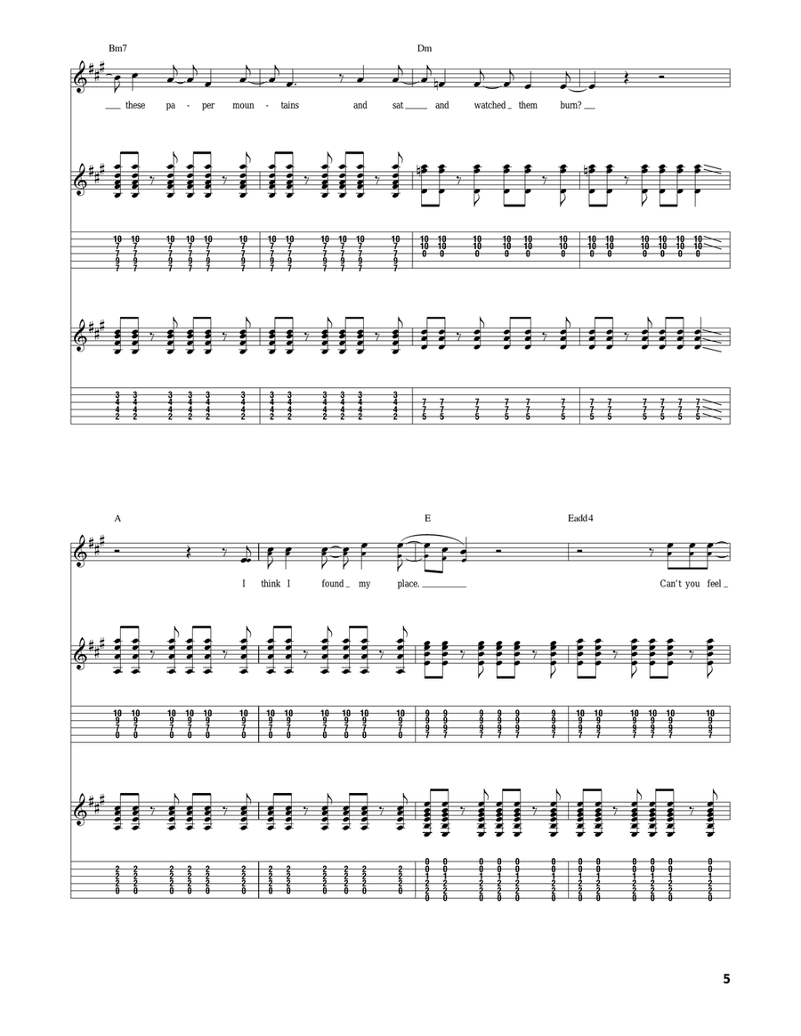 Walk Walk Acoustic Guitar scores gallery preview page 5