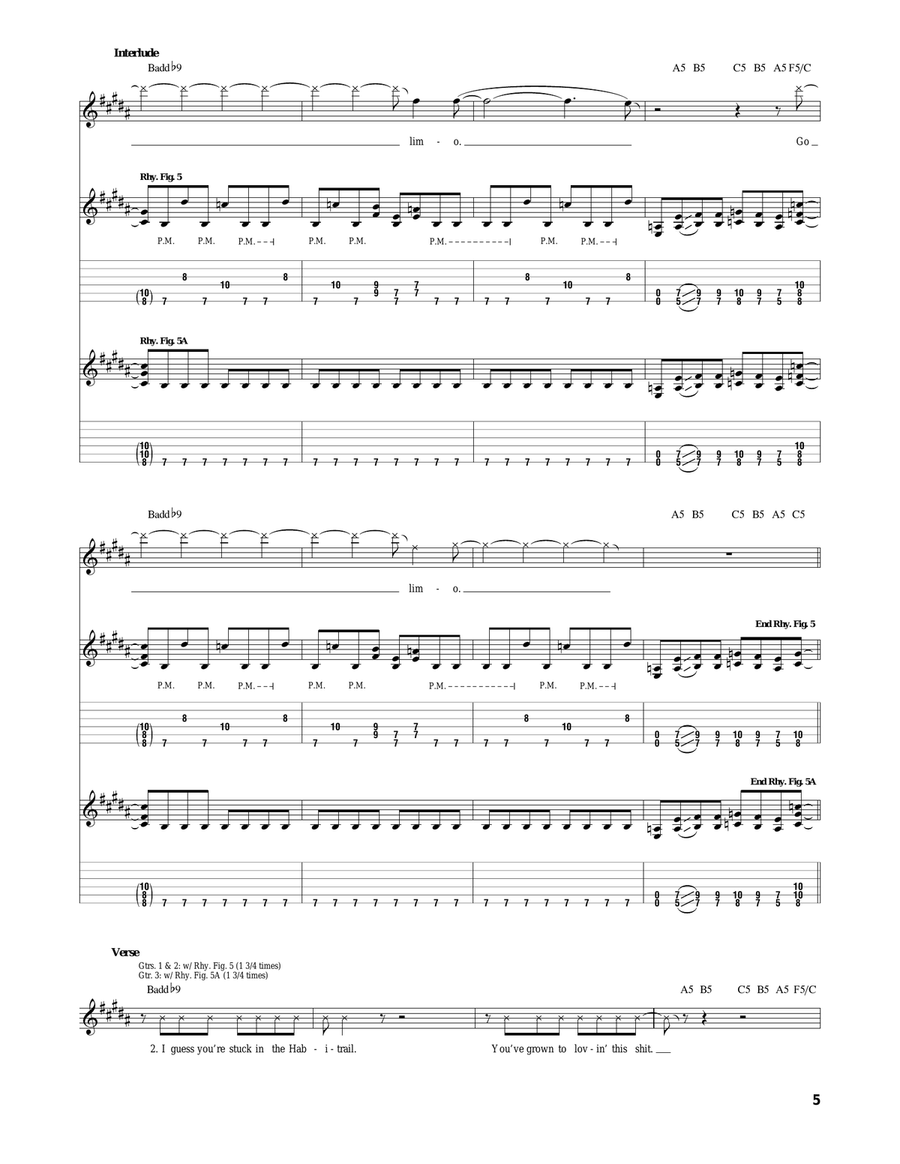 White Limo White Limo Acoustic Guitar scores gallery preview page 5