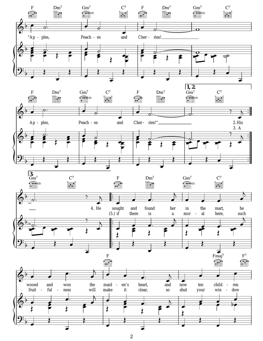 Apples, Peaches And Cherries Acoustic Guitar scores gallery preview page 2