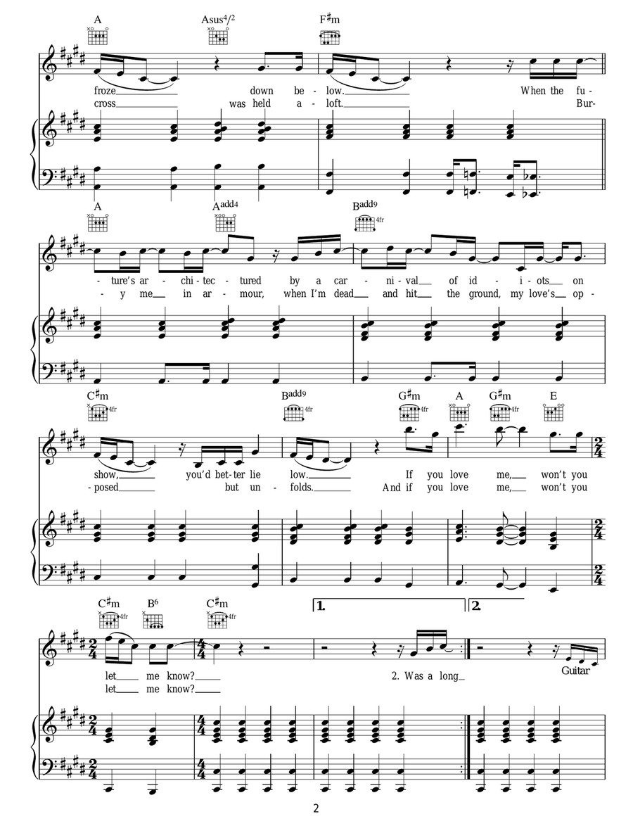 Violet Hill Violet Hill Acoustic Guitar scores gallery preview page 2