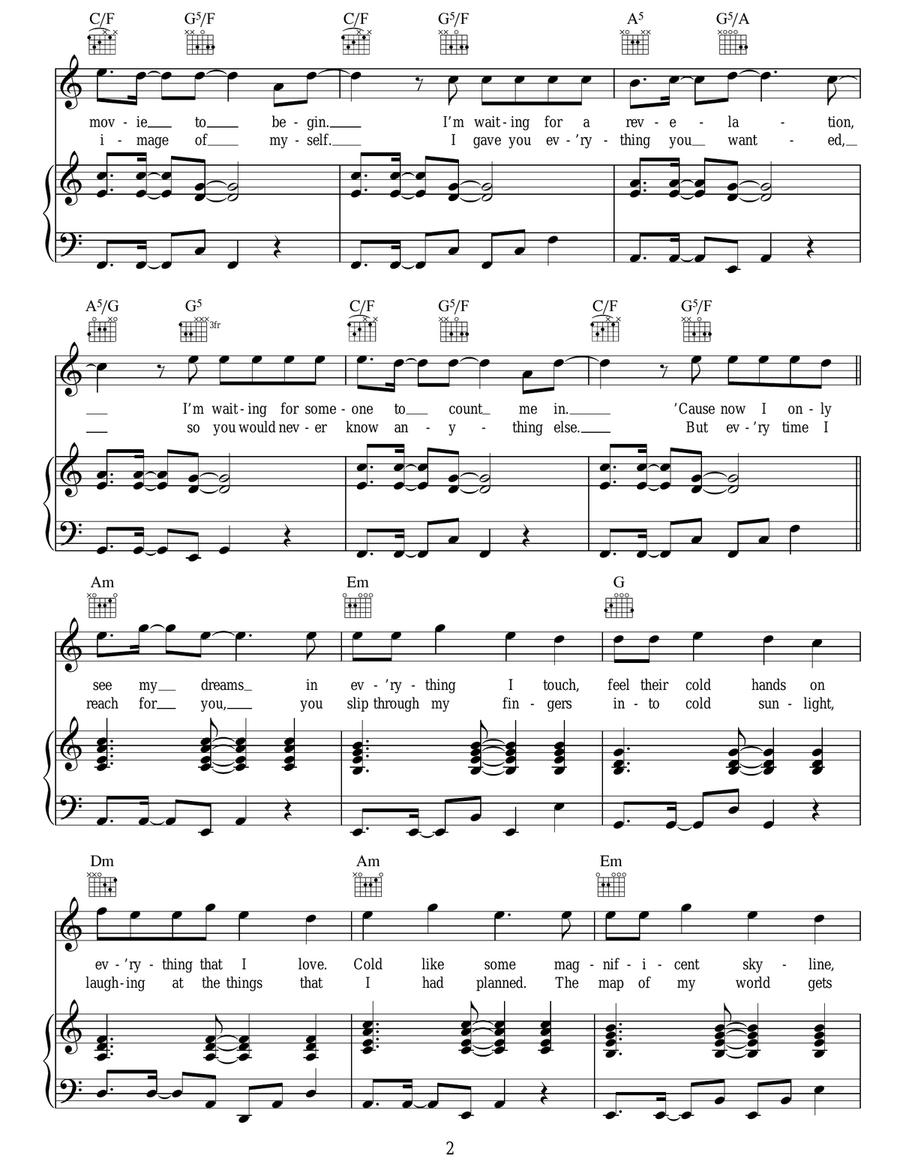 Spiralling Spiralling Acoustic Guitar scores gallery preview page 2