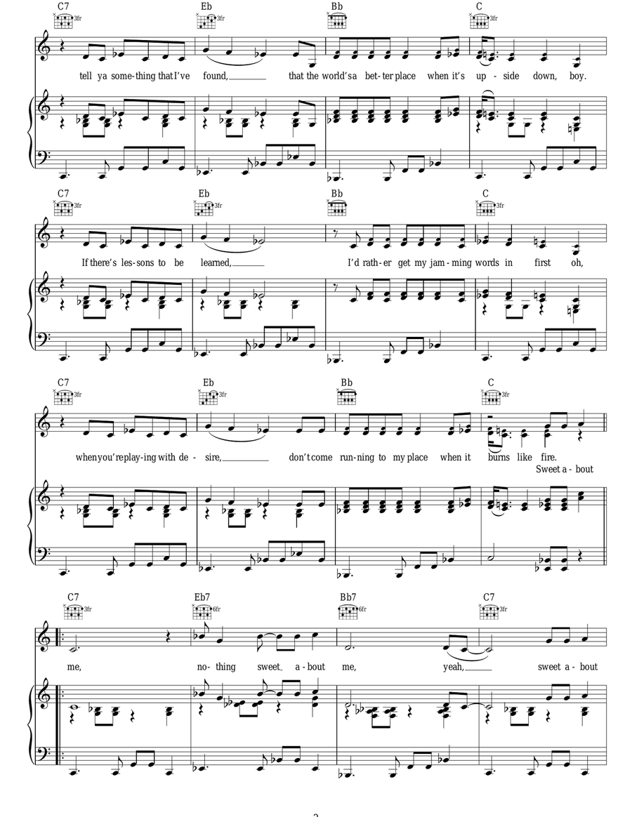 Sweet About Me Sweet About Me Acoustic Guitar scores gallery preview page 2