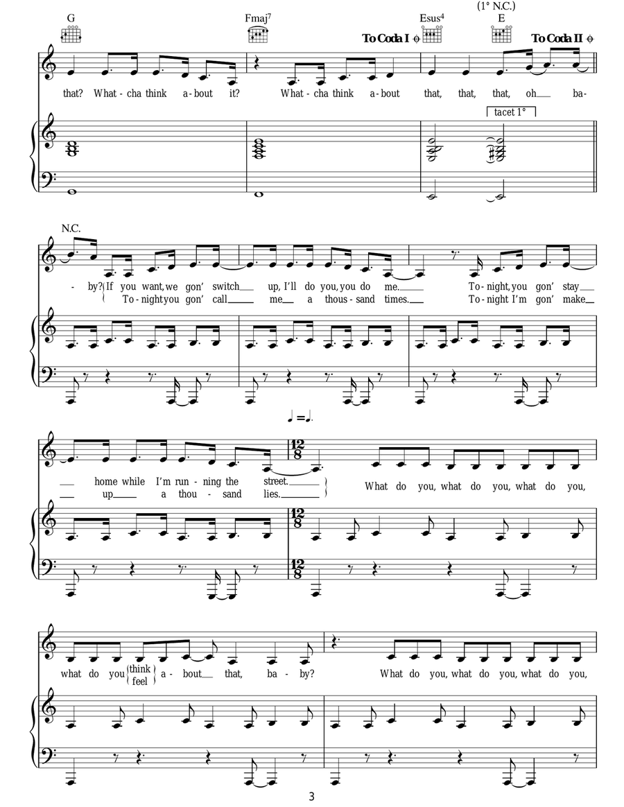 Whatcha Think About That Acoustic Guitar scores gallery preview page 3