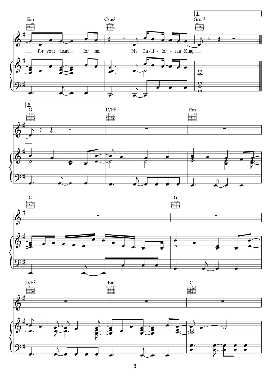 California King Bed California King Bed Acoustic Guitar scores gallery preview page 3