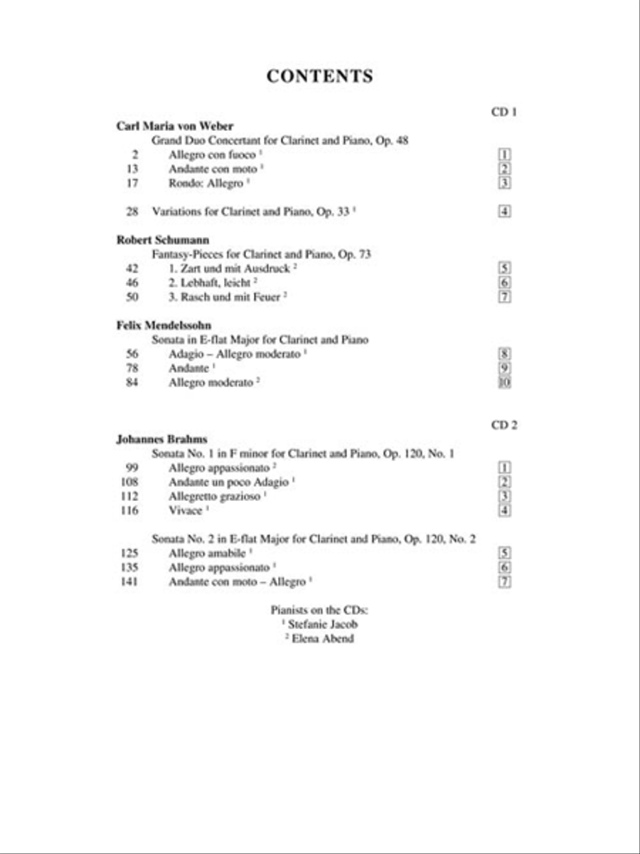 Masterworks for Clarinet and Piano Clarinet Solo scores gallery preview page 3
