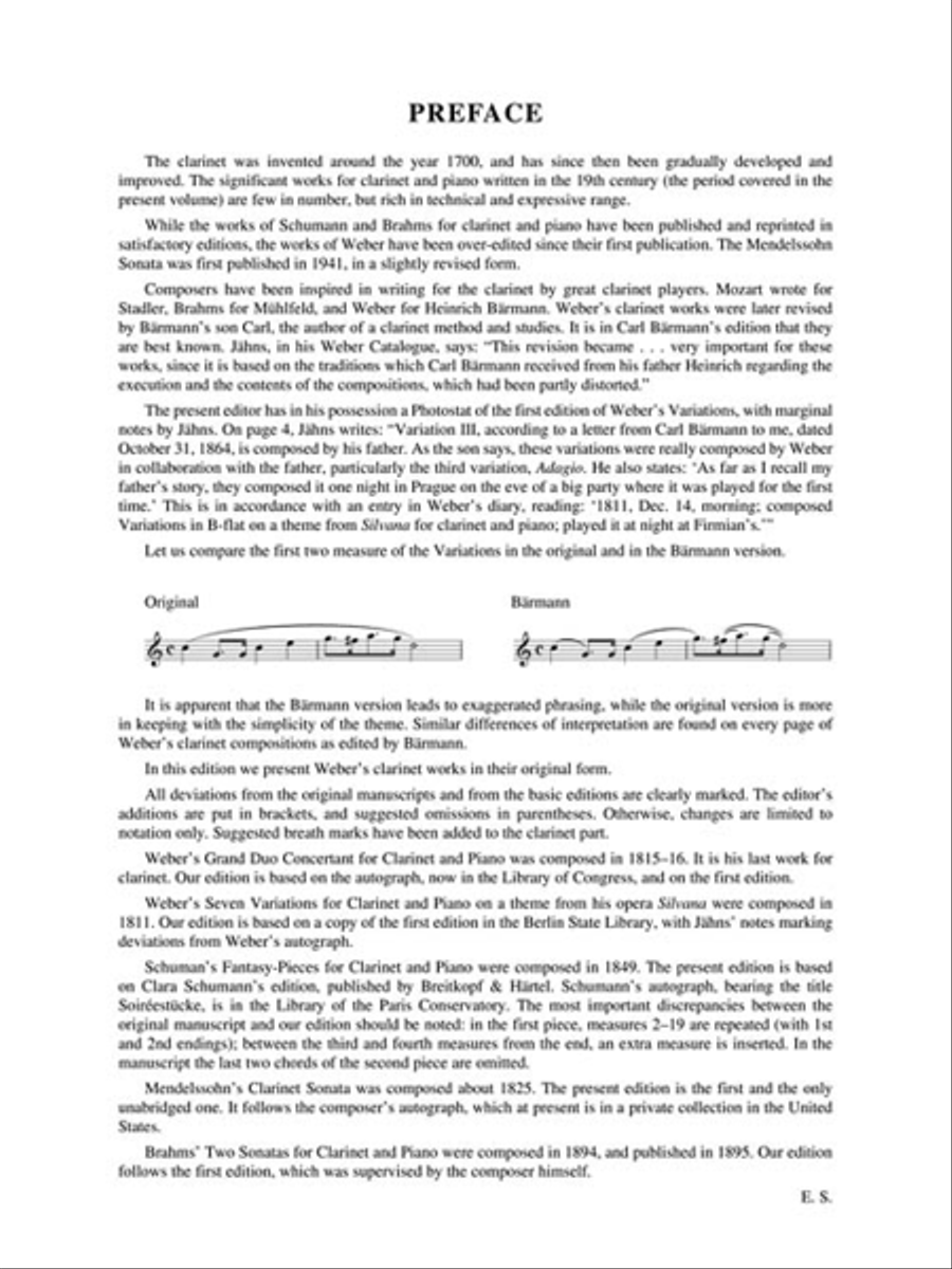 Masterworks for Clarinet and Piano Clarinet Solo scores gallery preview page 4