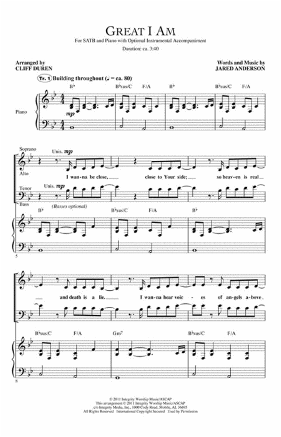 Great I Am Choir scores gallery preview page 2