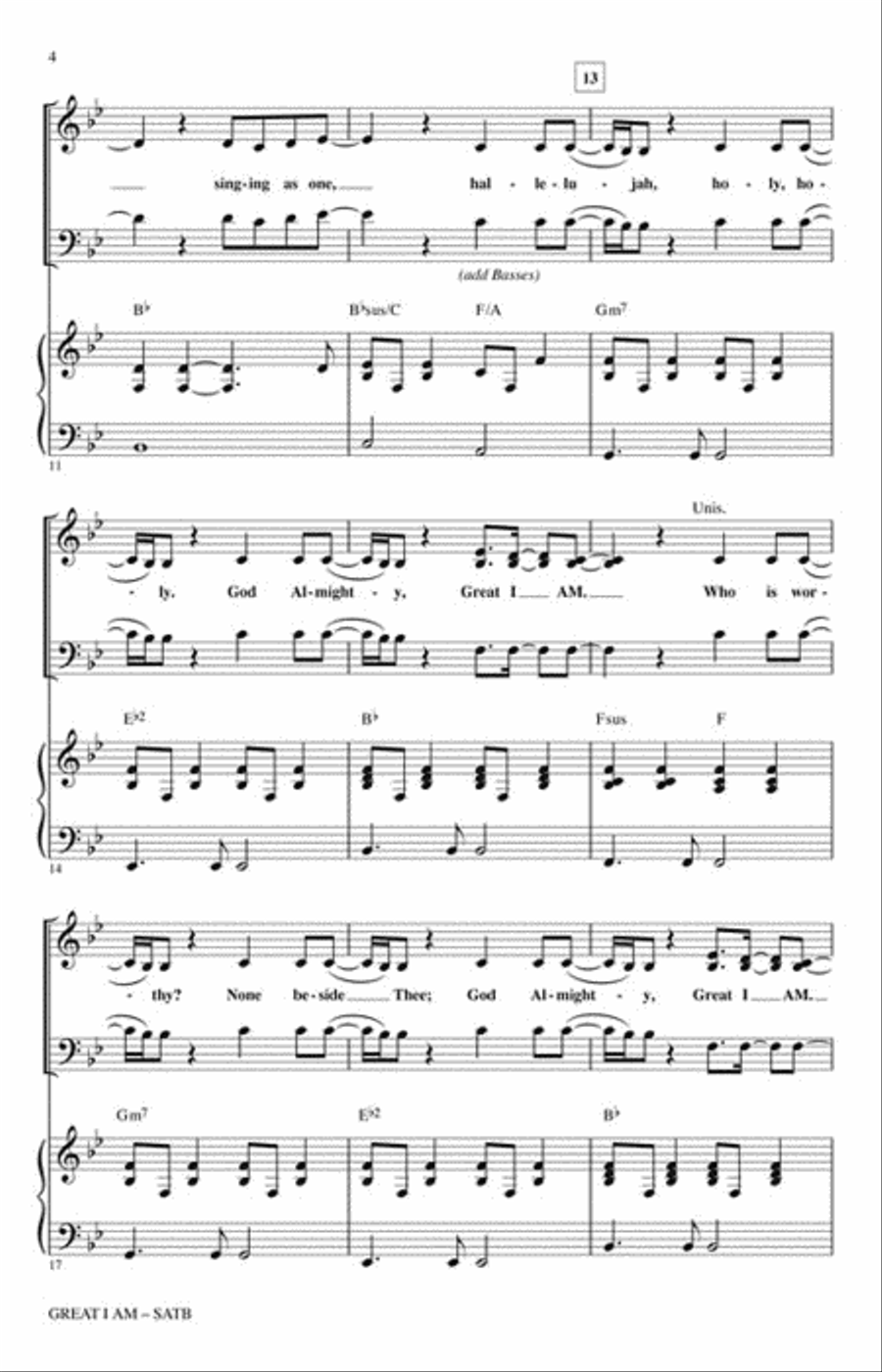 Great I Am Choir scores gallery preview page 3