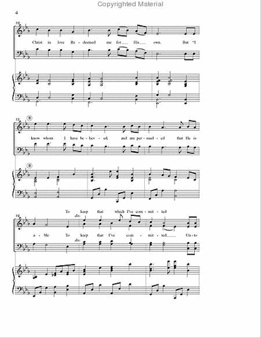 I Know Whom I Have Believed 4-Part scores gallery preview page 3
