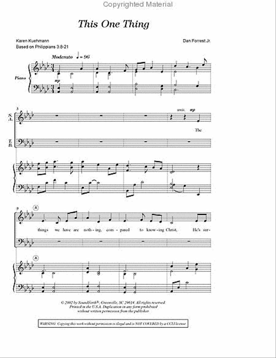 This One Thing 4-Part scores gallery preview page 2
