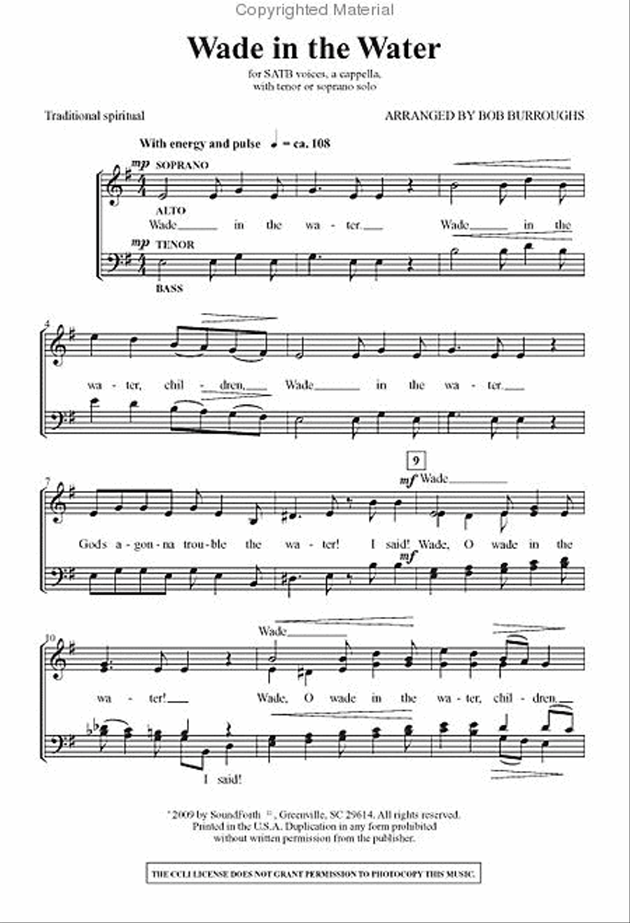 Wade in the Water 4-Part scores gallery preview page 2