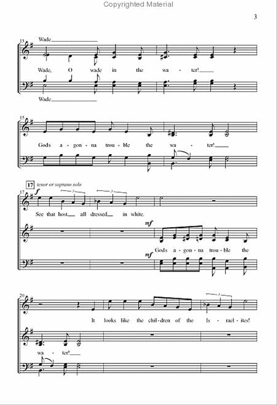 Wade in the Water 4-Part scores gallery preview page 3