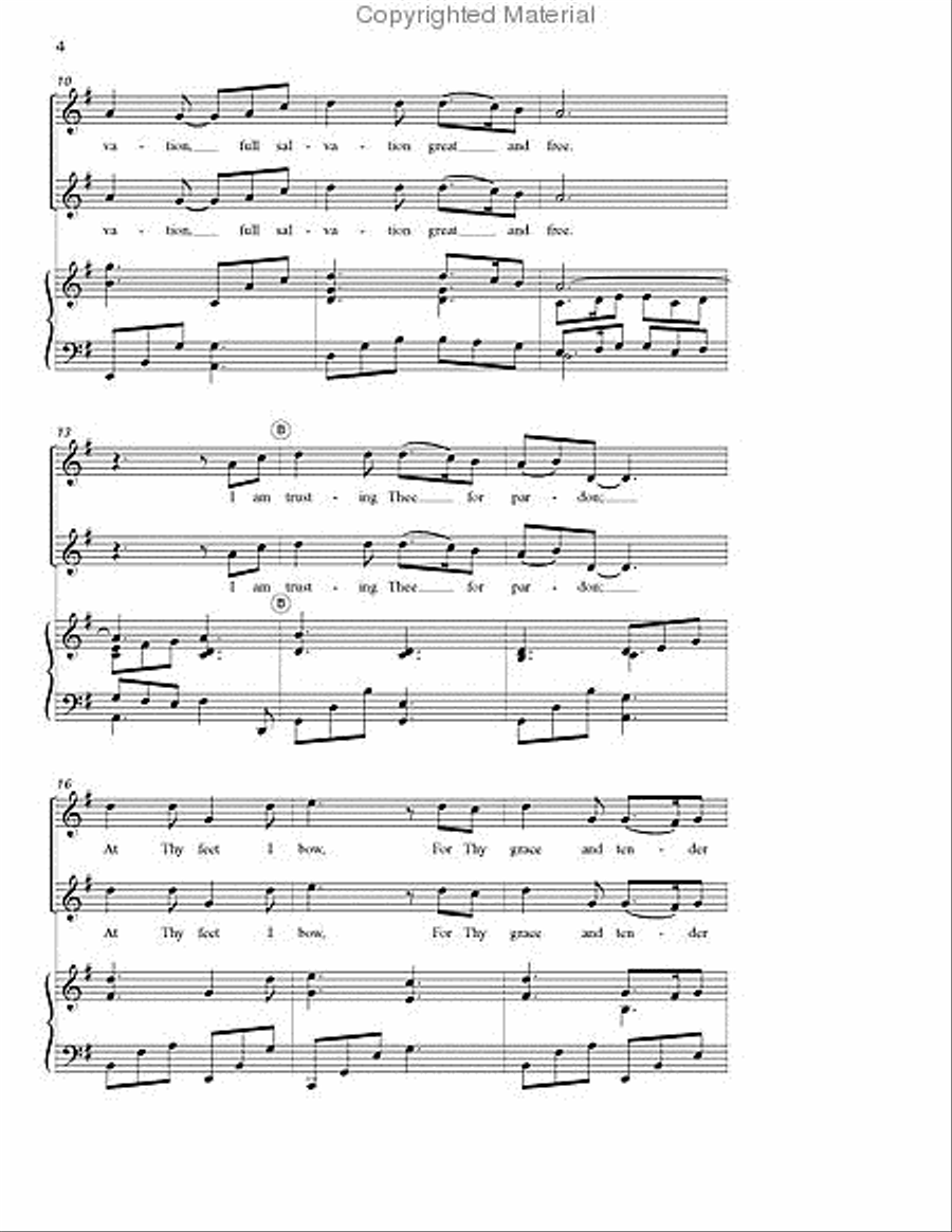 I Am Trusting Thee, Lord Jesus SSA scores gallery preview page 3