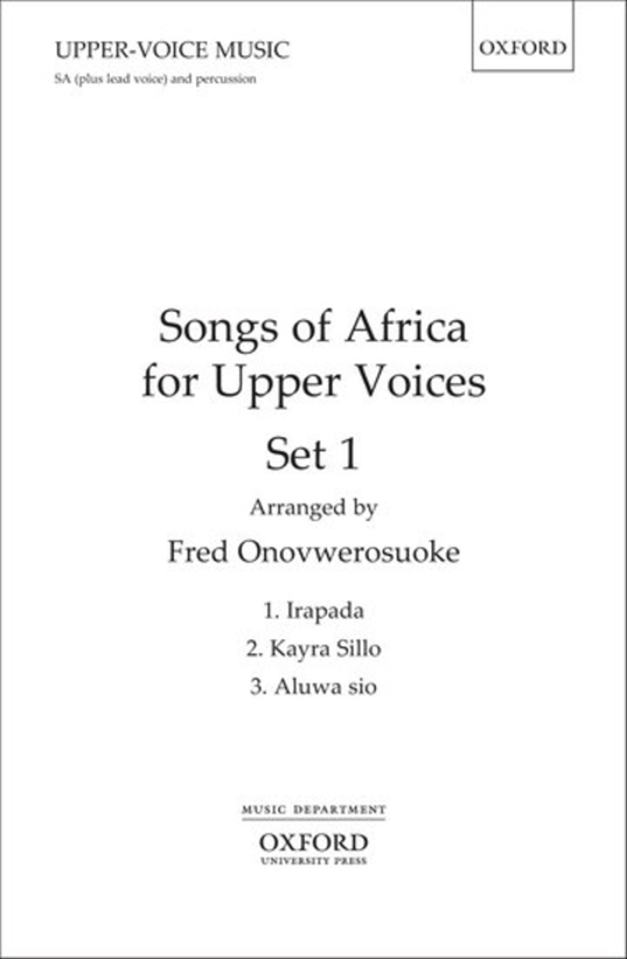 Songs of Africa for Upper Voices Set 1 SA scores gallery preview page 1