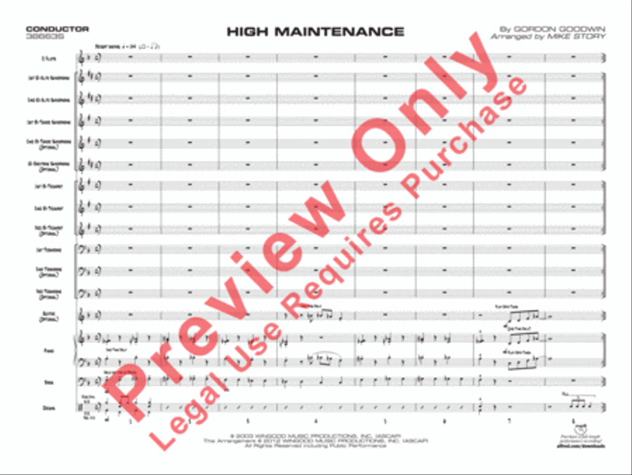 High Maintenance High Maintenance Jazz Ensemble scores gallery preview page 4