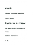 Kyrie in c major