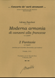 Moderna armonia di canzoni alla francese op.26 (Venezia, 1612)